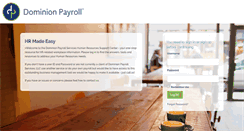 Desktop Screenshot of dominionpayroll.myhrsupportcenter.com