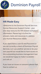 Mobile Screenshot of dominionpayroll.myhrsupportcenter.com